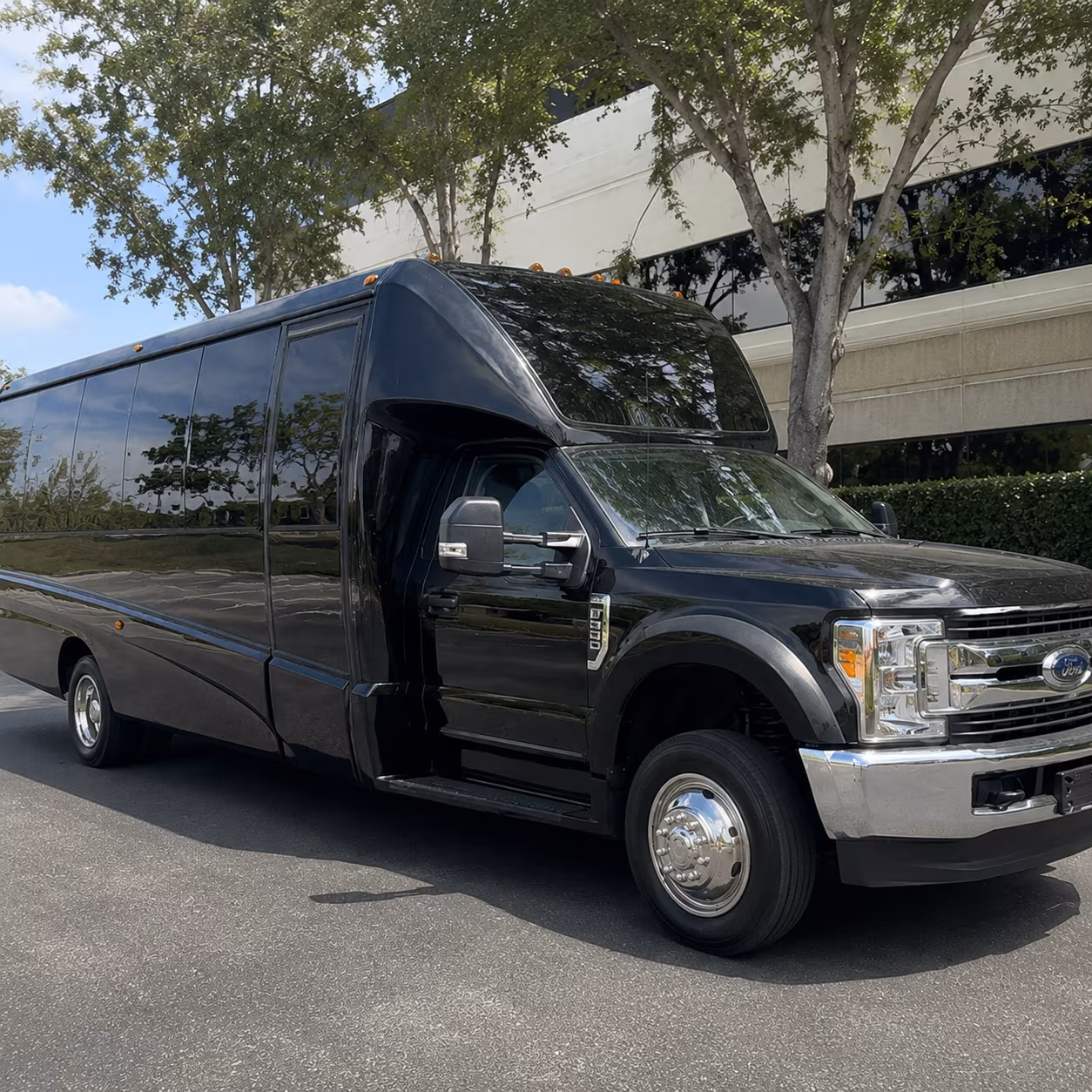 Passenger seating aboard a party bus rental serving Fort Worth