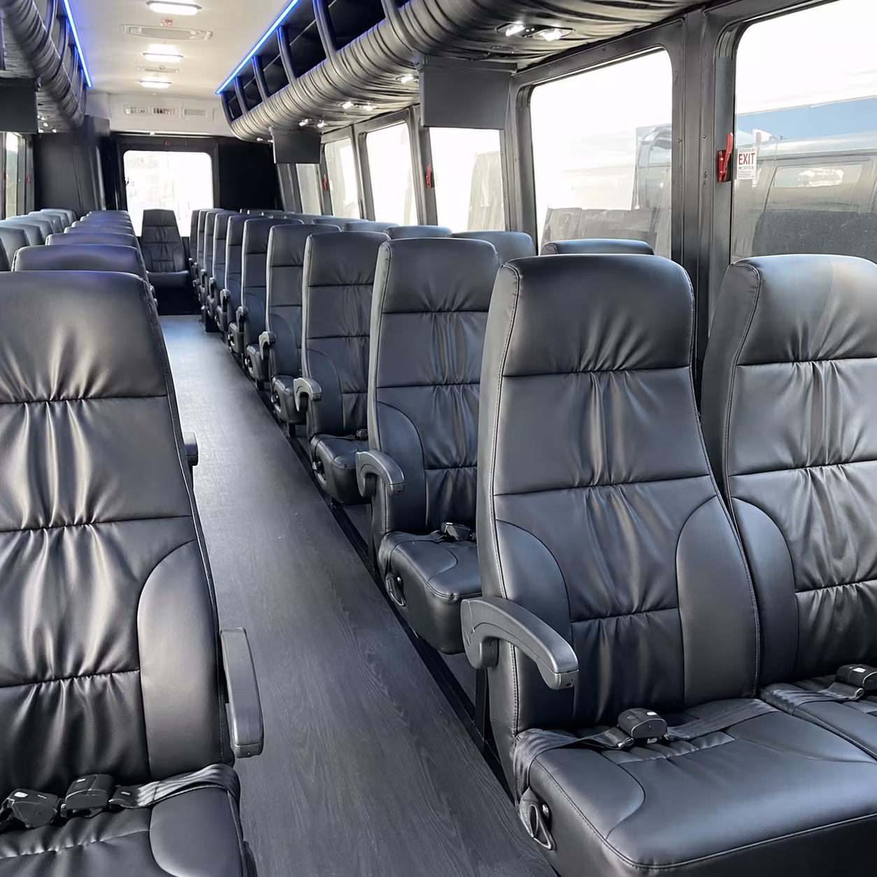 Fort Worth School Event Transportation party bus interior