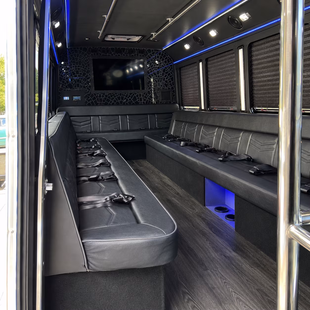 Fort Worth Sporting Event Transportation party bus interior