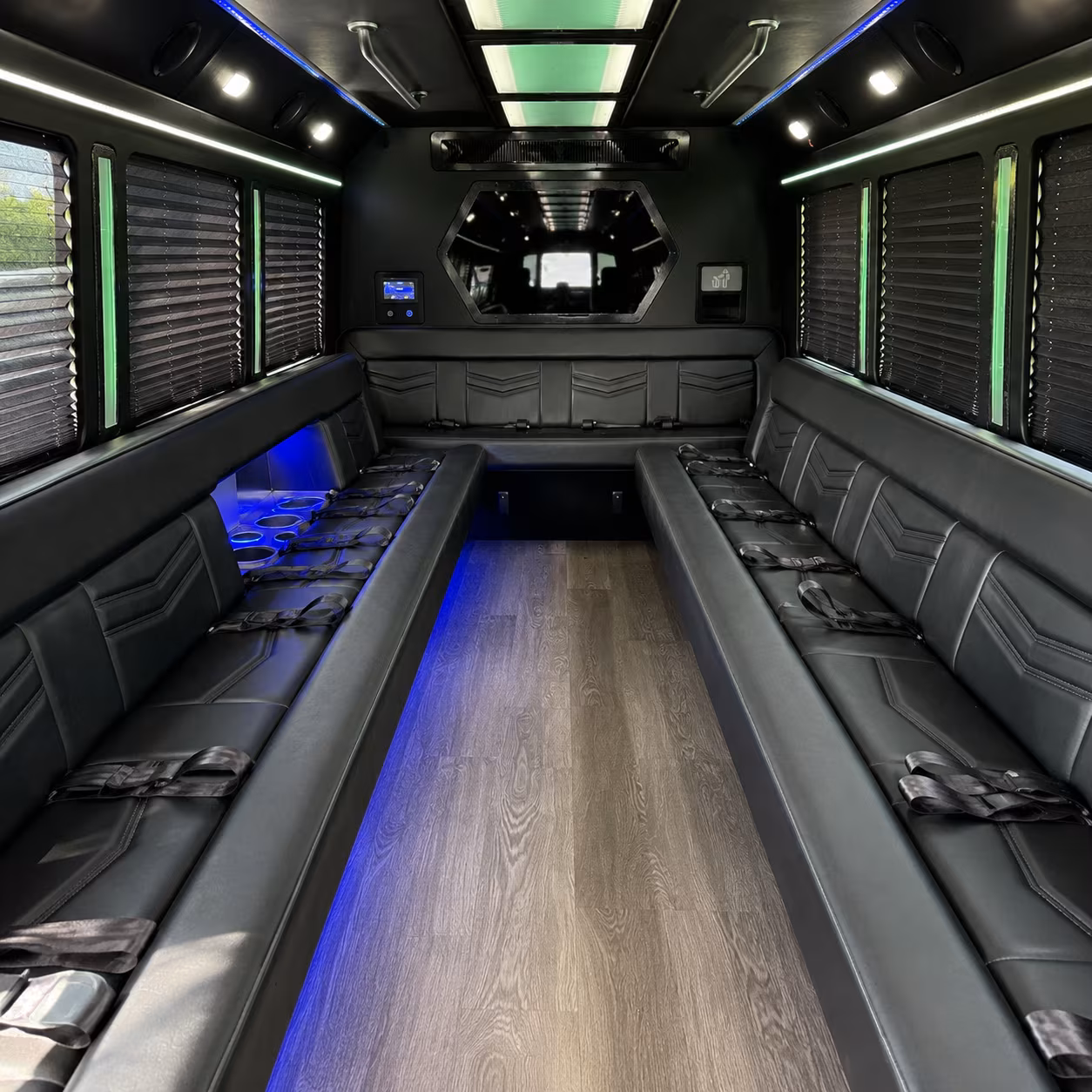 Fort Worth Wedding Transportation onboard seating
