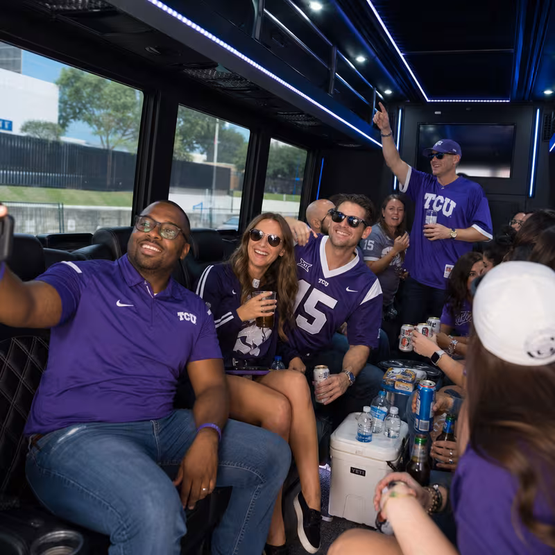 Fort Worth Sporting Event Transportation fleet vehicle