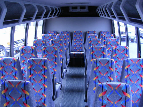 Mansfield 24 Passenger Mini Bus Interior