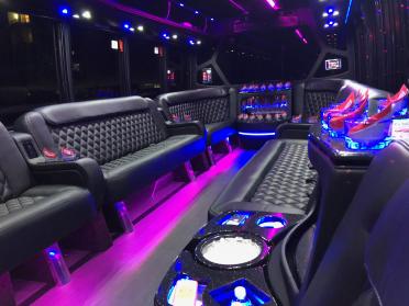 Haltom City 15 Passenger Party Bus Interior