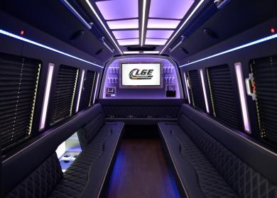 Burleson 18 Passenger Limo Bus Interior