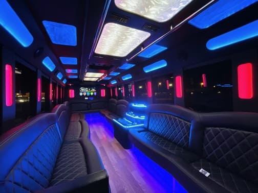 Midland 35 Passenger Party Bus Interior