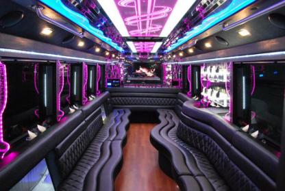 Flower Mound 50 Passenger Party Bus Interior